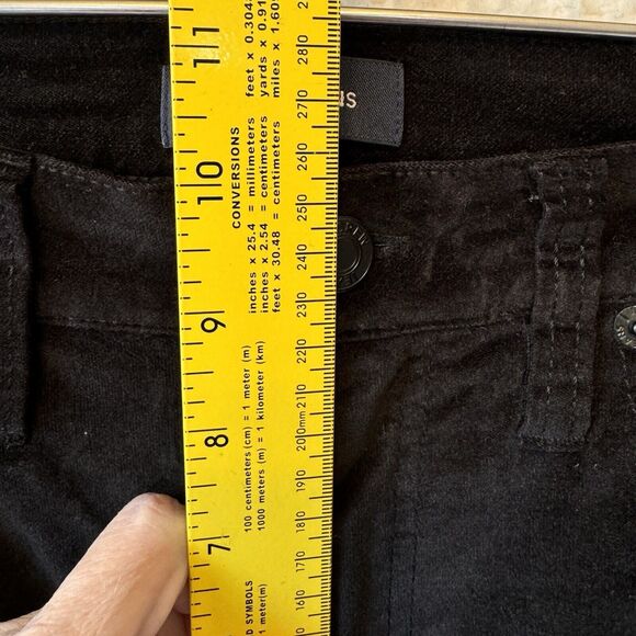J. Crew 9" High-Rise Black Toothpick Velvet Jeans 29Tall Ankle Super Soft - Picture 11 of 12